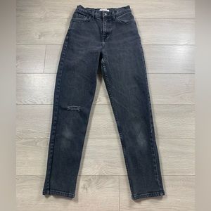 Vibrant M.i.u Faded Black High Rise Mom Jeans